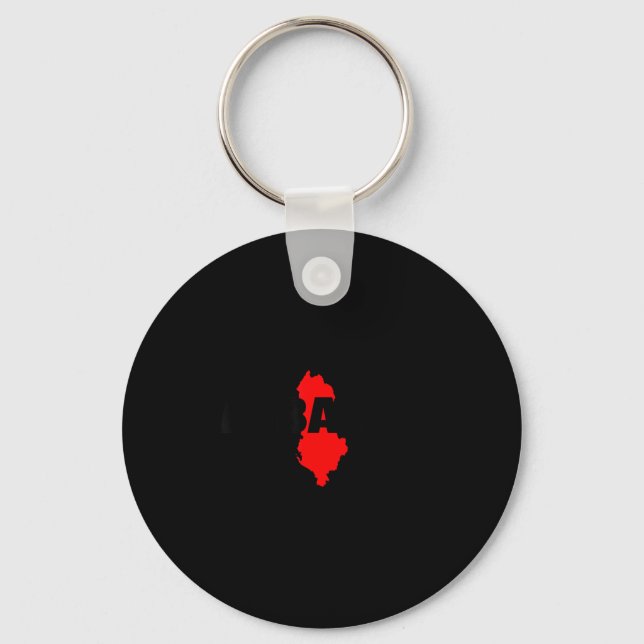 Porte-clés Carte albanaise d'Albanie  (Recto)