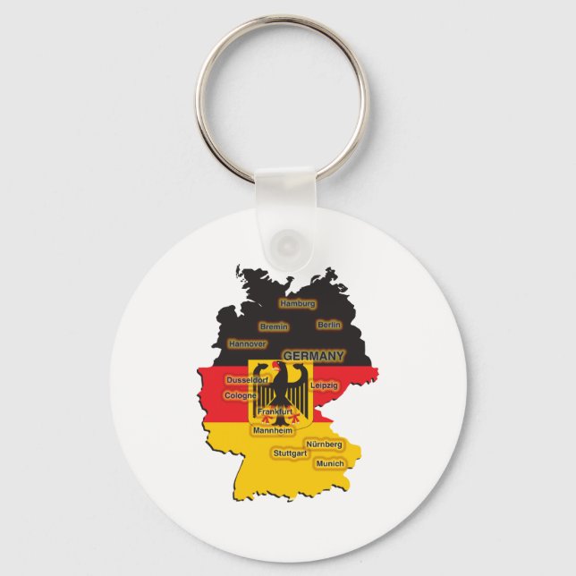 Porte-clés Carte Allemagne (Recto)