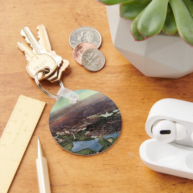 Porte-clés Carte ancienne de Washington DC et de la rivière P (Bureau)