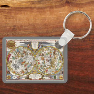 Porte-clés Carte ancienne du planisphère céleste par Nicholas