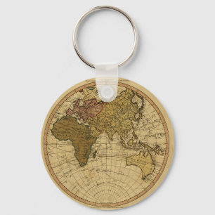 Porte-clés Carte antique d'hémisphère oriental de William