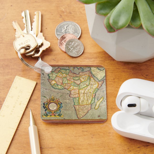 Porte-clés Carte antique du monde de Gerardus Mercator représ (Bureau)