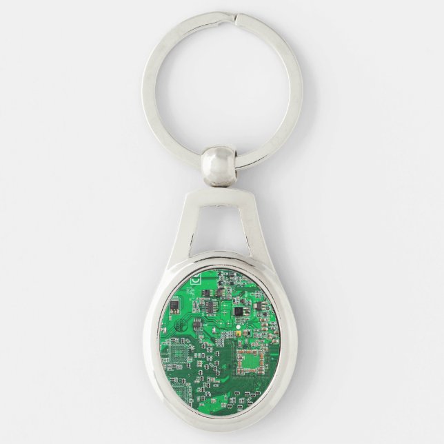 Porte-clés Carte circuit imprimé circuit vert PCB (Devant)