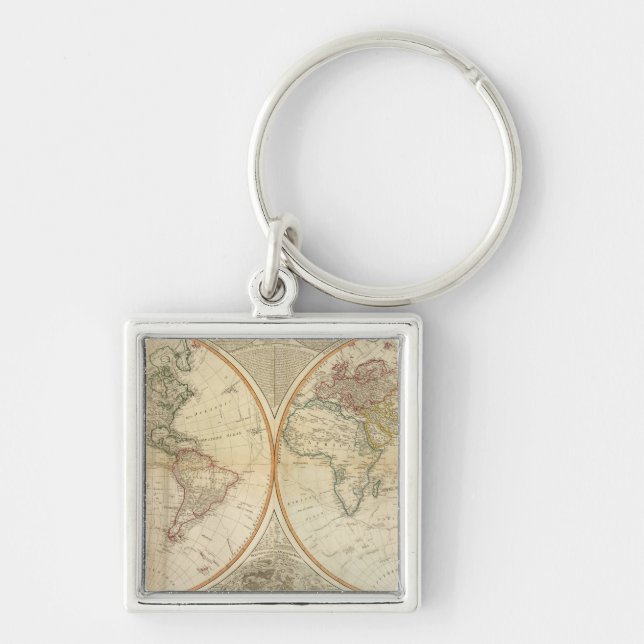 Porte-clés Carte composite World à la main (Devant)
