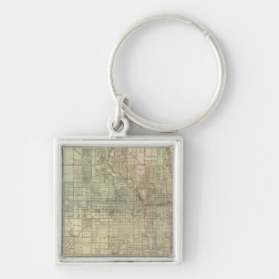 Porte-clés Carte De Chicago