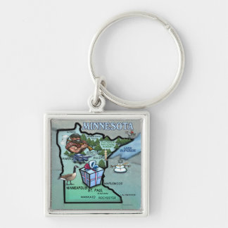 Porte-clés Carte de dessin du Minnesota
