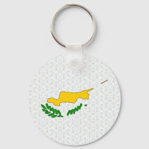 Porte-clés Carte de drapeau de la Chypre normale