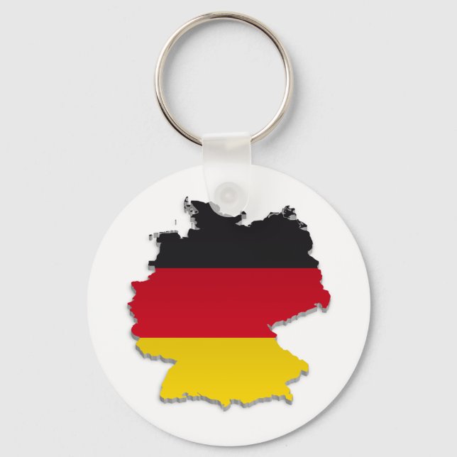 Porte-clés Carte de drapeau de l'Allemagne_2 (Recto)