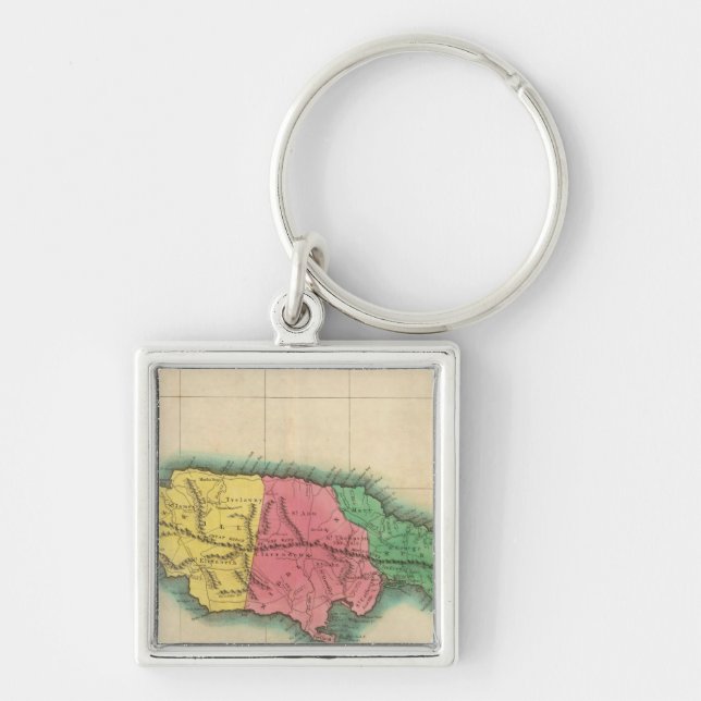 Porte-clés Carte De La Jamaïque (Devant)