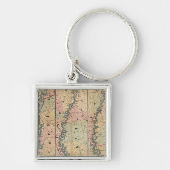 Porte-clés Carte de la Lloyd's du Bas-Mississippi (Devant)