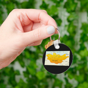 Porte-clés Carte de la Mongolie