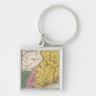 Porte-clés Carte de la Nouvelle-Angleterre ou des États de l