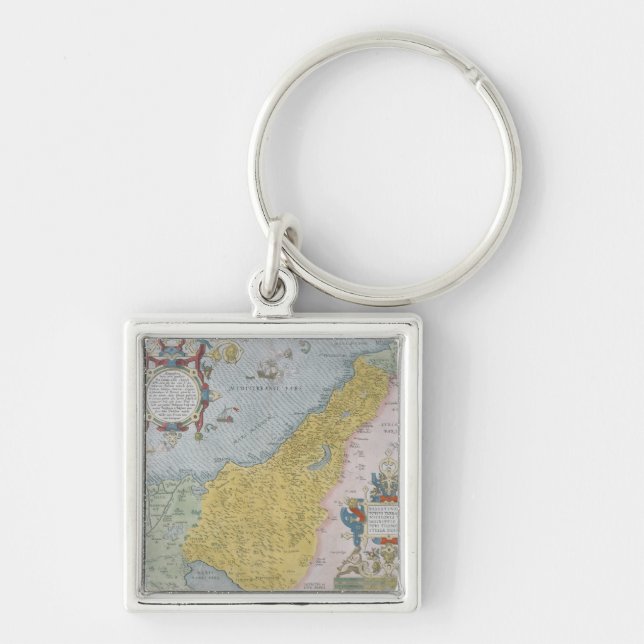 Porte-clés Carte de la Palestine (Devant)