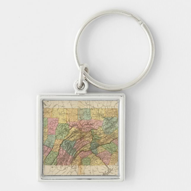 Porte-clés Carte de la Pennsylvanie et du New Jersey (Devant)