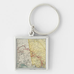 Porte-clés Carte De La Route White Pass & Yukon Et Des Connex
