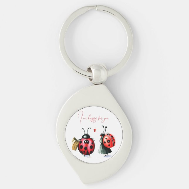 Porte-clés Carte de la Saint Valentin de Ladybug (Devant)