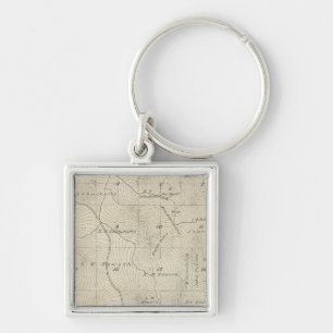 Porte-clés Carte de la section du comté de Tulare T23S R29E
