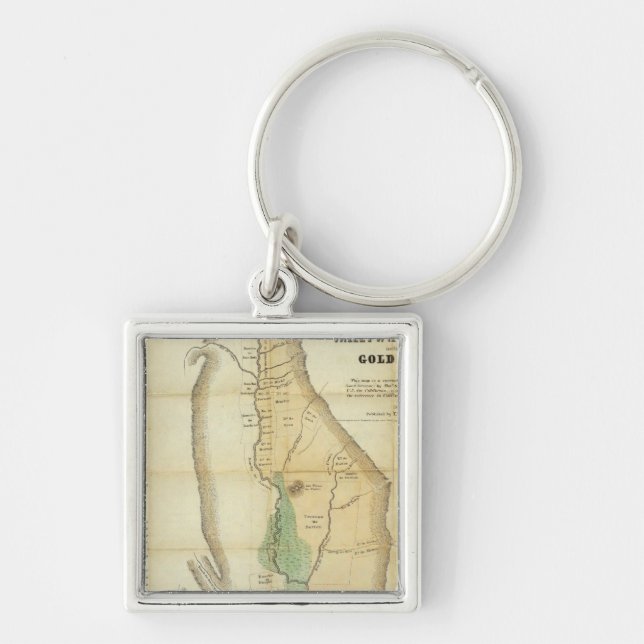 Porte-clés Carte de la Vallée de Sacramento (Devant)