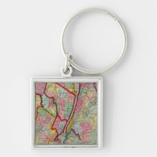 Porte-clés Carte De La Ville De New York (Devant)