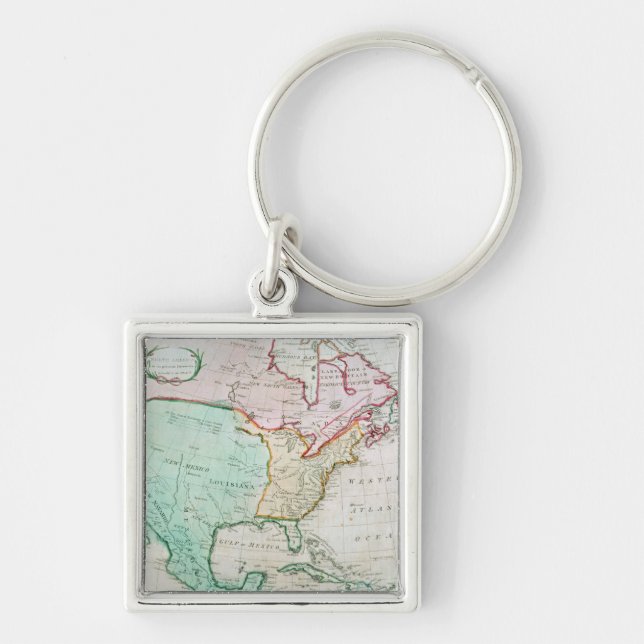 Porte-clés Carte de l'Amérique du Nord (Devant)