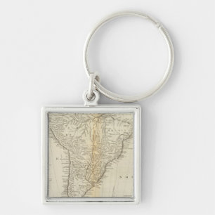 Porte-clés Carte de l'Amérique du Sud 2