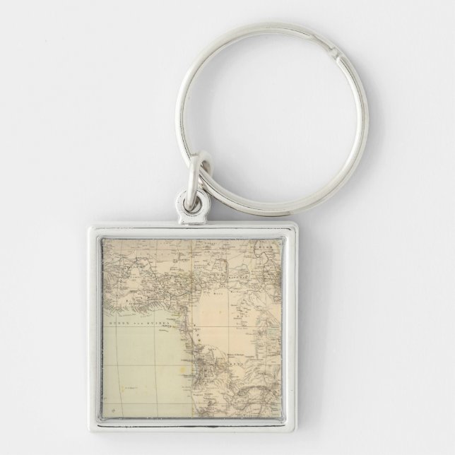 Porte-clés Carte de l'Atlas africain montrant les colonies (Devant)