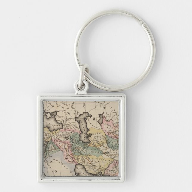 Porte-clés Carte de l'Atlas asiatique (Devant)