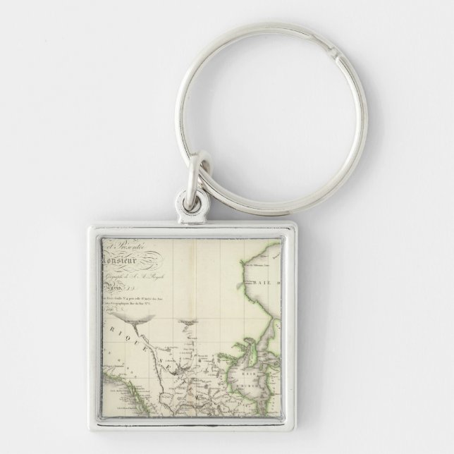 Porte-clés Carte de l'Atlas nord-américain (Devant)