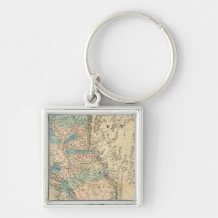 Porte-clés Carte de l'État de Californie