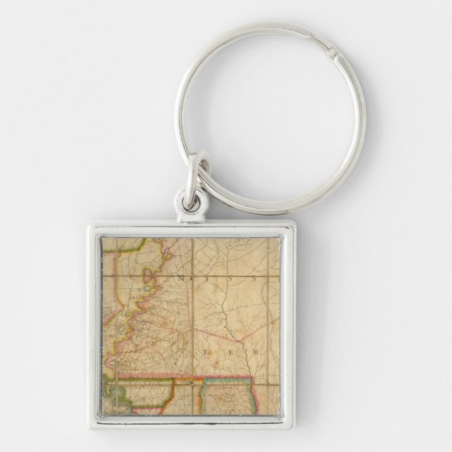 Porte-clés Carte de l'état de Louisiane (Devant)