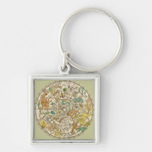 Porte-clés Carte de l'étoile du ciel du Nord et des constella