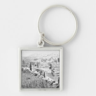 Porte-clés Carte de l'île de Rhodes