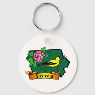 Porte-clés Carte de l'Iowa