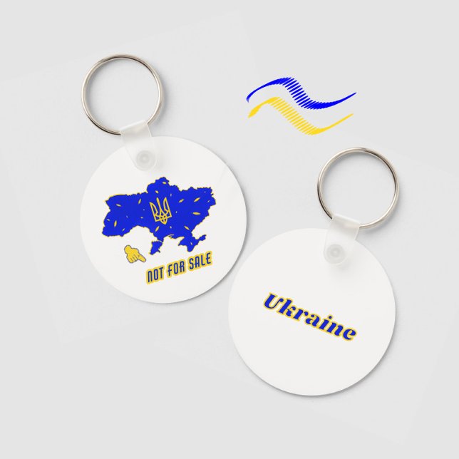 Porte-clés Carte de l'Ukraine (Créateur téléchargé)