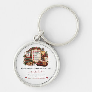 Porte-clés Carte de Noël et Nouvel An personnalisée pour gran