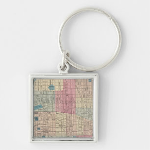 Porte-clés Carte de Philadelphie, Pennsylvanie