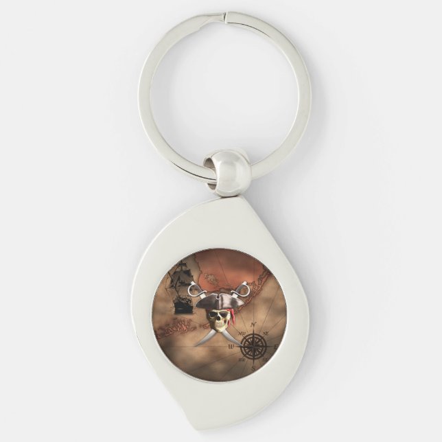 Porte-clés Carte de pirate (Devant)