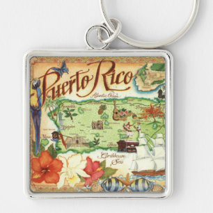 Porte-clés Carte de Porto Rico