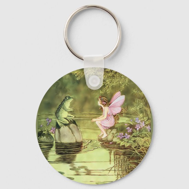 Porte-clés Carte de remerciements avec Fairy et Frog (Recto)