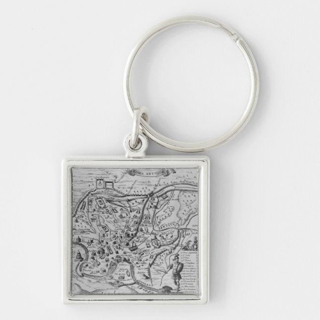 Porte-clés Carte de Rome antique (Devant)