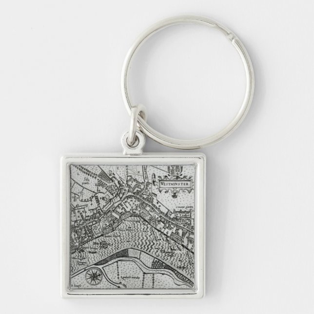 Porte-clés Carte de Westminster de 'spéculum Britannia (Devant)