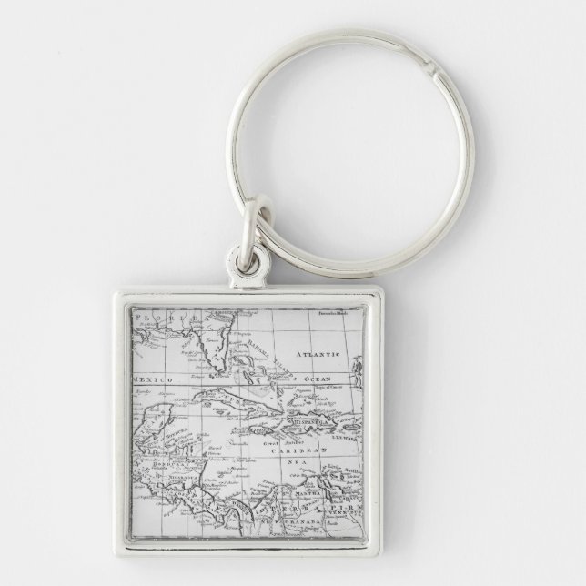 Porte-clés Carte des Antilles (Devant)