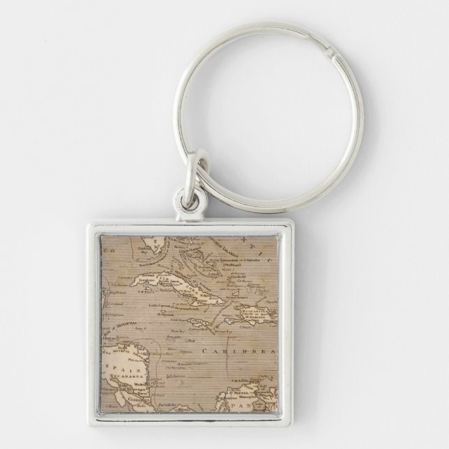 Porte-clés Carte des Antilles par Arrowsmith (Devant)