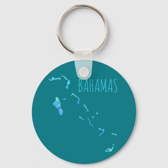 Porte-clés Carte des Bahamas (Recto)