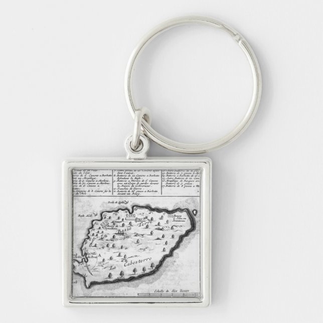 Porte-clés Carte des Barbade (Devant)