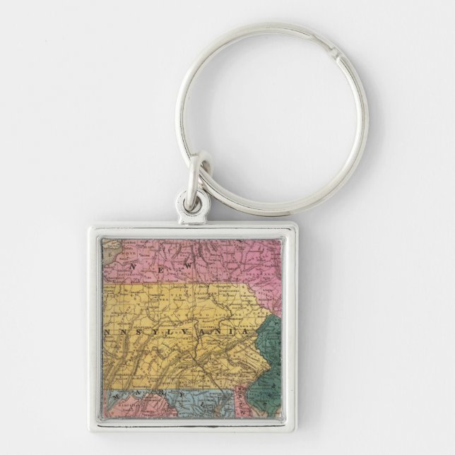 Porte-clés Carte des États du Moyen-Orient (Devant)
