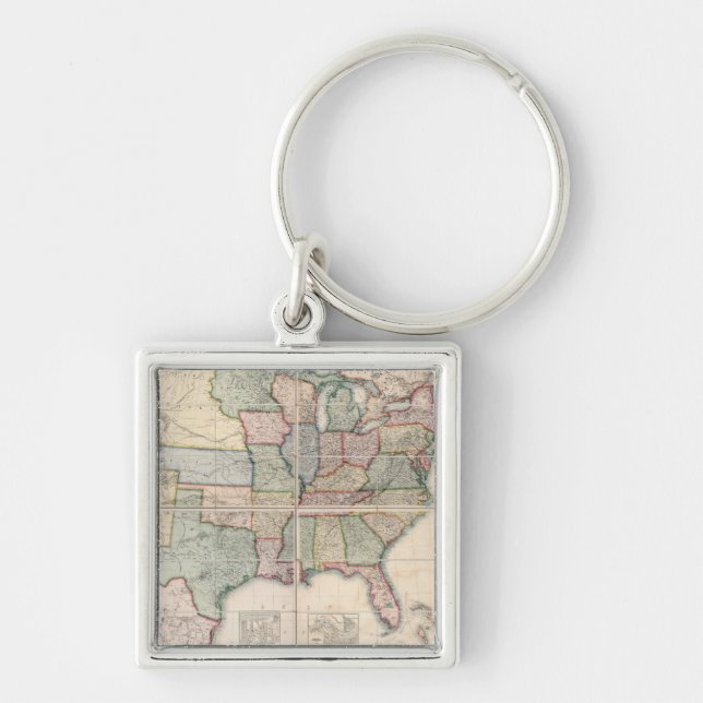 Porte-clés Carte des États-Unis 3 (Devant)