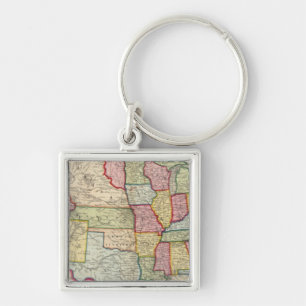 Porte-clés Carte Des États-Unis Et Des Territoires