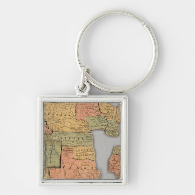 Porte-clés Carte des États-Unis et du Canada (Devant)