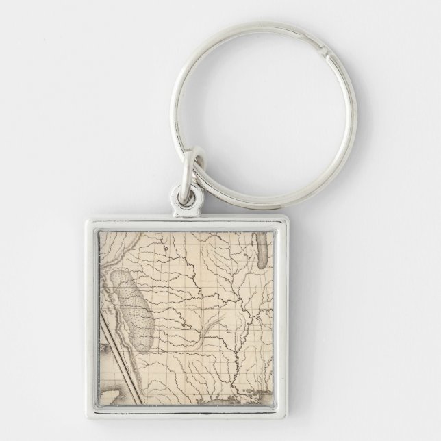 Porte-clés Carte des États-Unis et du Texas (Devant)
